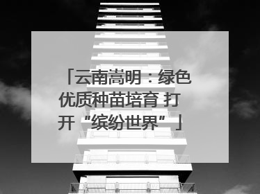 云南嵩明：绿色优质种苗培育 打开“缤纷世界”