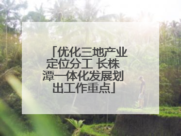 优化三地产业定位分工 长株潭一体化发展划出工作重点