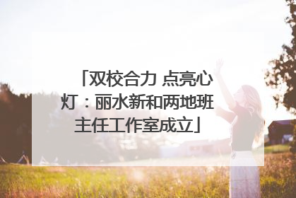 双校合力 点亮心灯：丽水新和两地班主任工作室成立