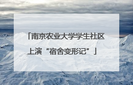 南京农业大学学生社区上演“宿舍变形记”