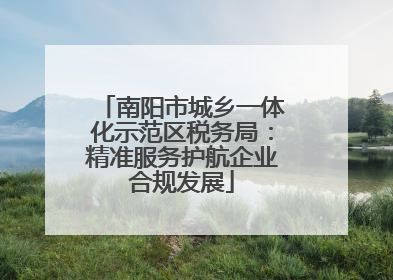 南阳市城乡一体化示范区税务局：精准服务护航企业合规发展