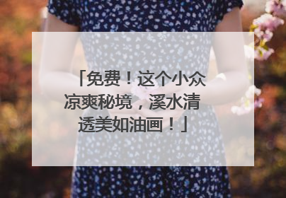 免费！这个小众凉爽秘境，溪水清透美如油画！