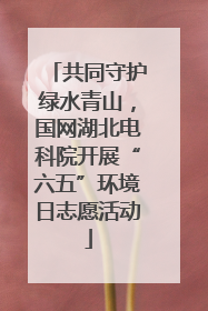 共同守护绿水青山，国网湖北电科院开展“六五”环境日志愿活动