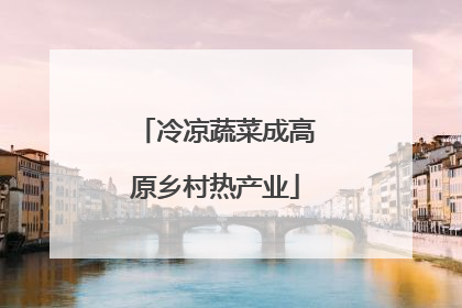 冷凉蔬菜成高原乡村热产业