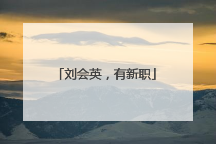 刘会英，有新职