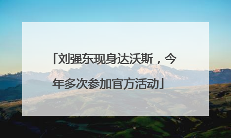 刘强东现身达沃斯，今年多次参加官方活动