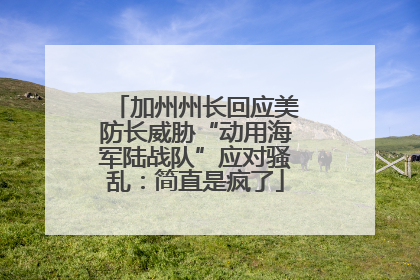 加州州长回应美防长威胁“动用海军陆战队”应对骚乱：简直是疯了