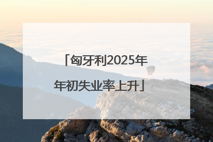 匈牙利2025年年初失业率上升