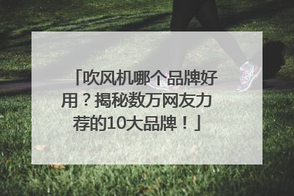 吹风机哪个品牌好用？揭秘数万网友力荐的10大品牌！