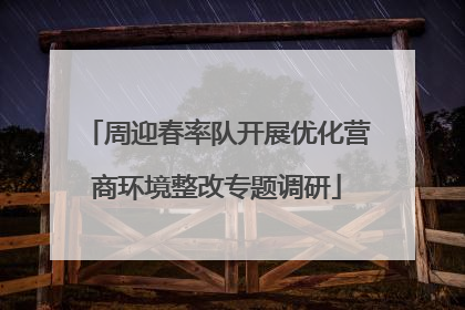 周迎春率队开展优化营商环境整改专题调研