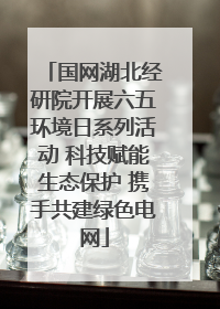 国网湖北经研院开展六五环境日系列活动 科技赋能生态保护 携手共建绿色电网