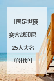 国足世预赛客战印尼25人大名单出炉