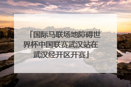 国际马联场地障碍世界杯中国联赛武汉站在武汉经开区开赛