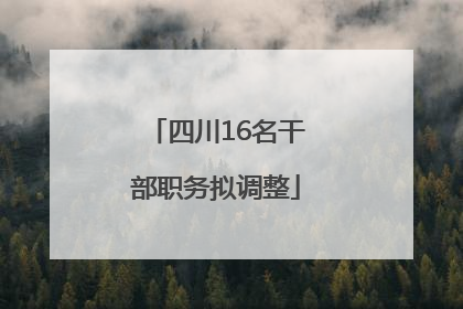 四川16名干部职务拟调整