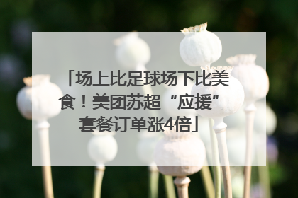 场上比足球场下比美食！美团苏超“应援”套餐订单涨4倍