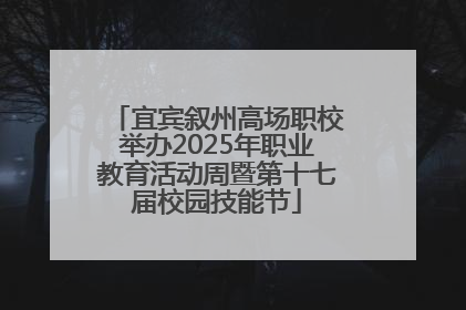 宜宾叙州高场职校举办2025年职业教育活动周暨第十七届校园技能节