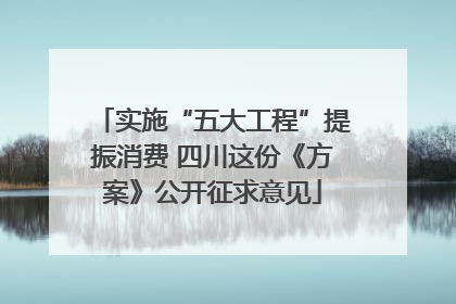 实施“五大工程”提振消费 四川这份《方案》公开征求意见