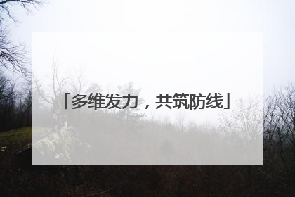 多维发力，共筑防线