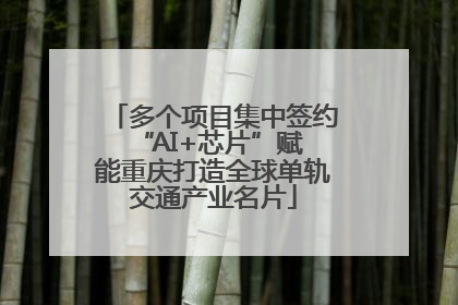 多个项目集中签约 “AI+芯片”赋能重庆打造全球单轨交通产业名片