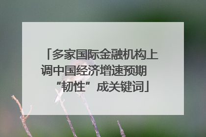 多家国际金融机构上调中国经济增速预期 “韧性”成关键词