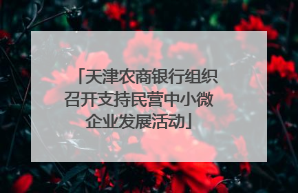 天津农商银行组织召开支持民营中小微企业发展活动