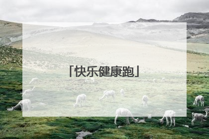 快乐健康跑