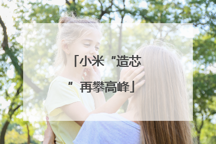 小米“造芯”再攀高峰