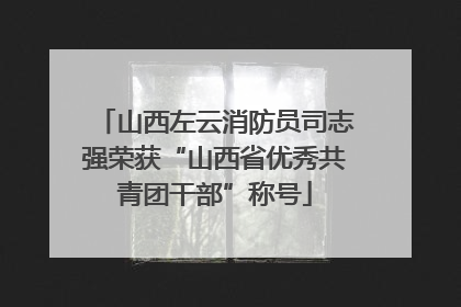 山西左云消防员司志强荣获“山西省优秀共青团干部”称号