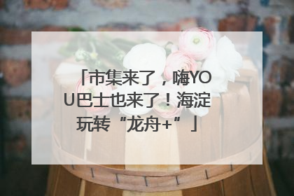 市集来了，嗨YOU巴士也来了！海淀玩转“龙舟+”