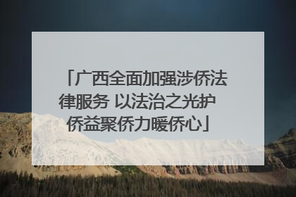 广西全面加强涉侨法律服务 以法治之光护侨益聚侨力暖侨心