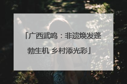 广西武鸣：非遗焕发蓬勃生机 乡村添光彩
