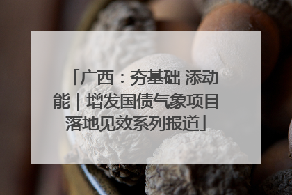 广西：夯基础 添动能｜增发国债气象项目落地见效系列报道