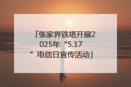 张家界铁塔开展2025年“5.17”电信日宣传活动