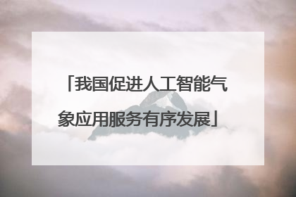 我国促进人工智能气象应用服务有序发展