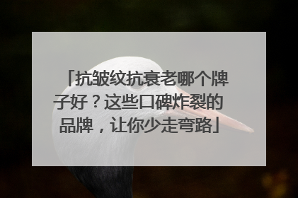 抗皱纹抗衰老哪个牌子好？这些口碑炸裂的品牌，让你少走弯路