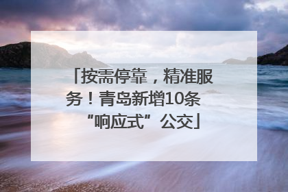 按需停靠，精准服务！青岛新增10条“响应式”公交