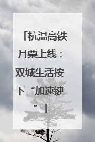 杭温高铁月票上线：双城生活按下“加速键”