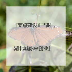 支点建设正当时，湖北喊你来创业