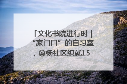文化书院进行时｜“家门口”的自习室，桑杨社区织就15分钟学习生活圈