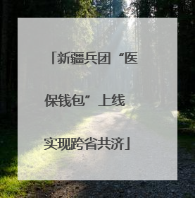 新疆兵团“医保钱包”上线 实现跨省共济