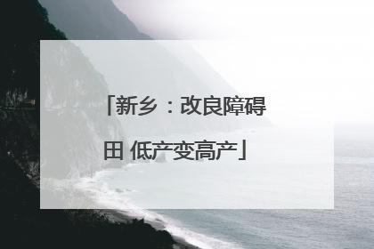 新乡：改良障碍田 低产变高产