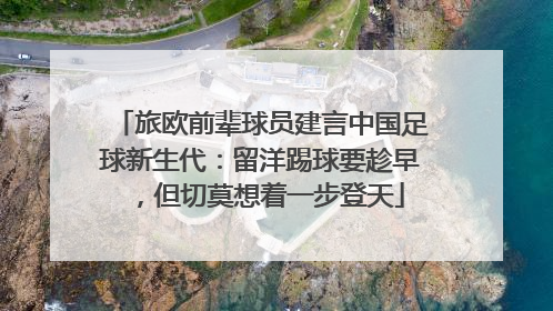 旅欧前辈球员建言中国足球新生代：留洋踢球要趁早，但切莫想着一步登天