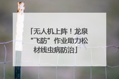 无人机上阵！龙泉“飞防”作业助力松材线虫病防治