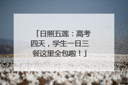 日照五莲：高考四天，学生一日三餐这里全包啦！