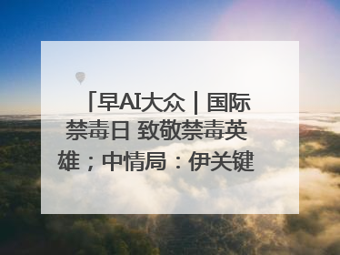 早AI大众｜国际禁毒日 致敬禁毒英雄；中情局：伊关键核设施被摧毁