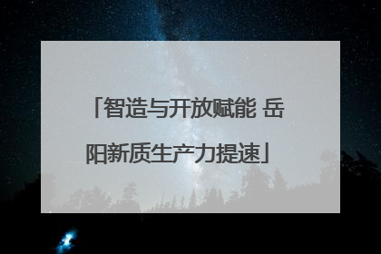 智造与开放赋能 岳阳新质生产力提速