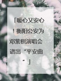 暖心又安心！衡阳公安为邓紫棋演唱会谱出“平安曲”