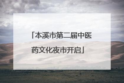 本溪市第二届中医药文化夜市开启