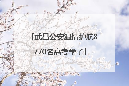 武昌公安温情护航8770名高考学子