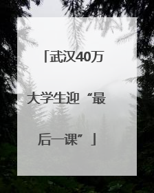 武汉40万大学生迎“最后一课”
